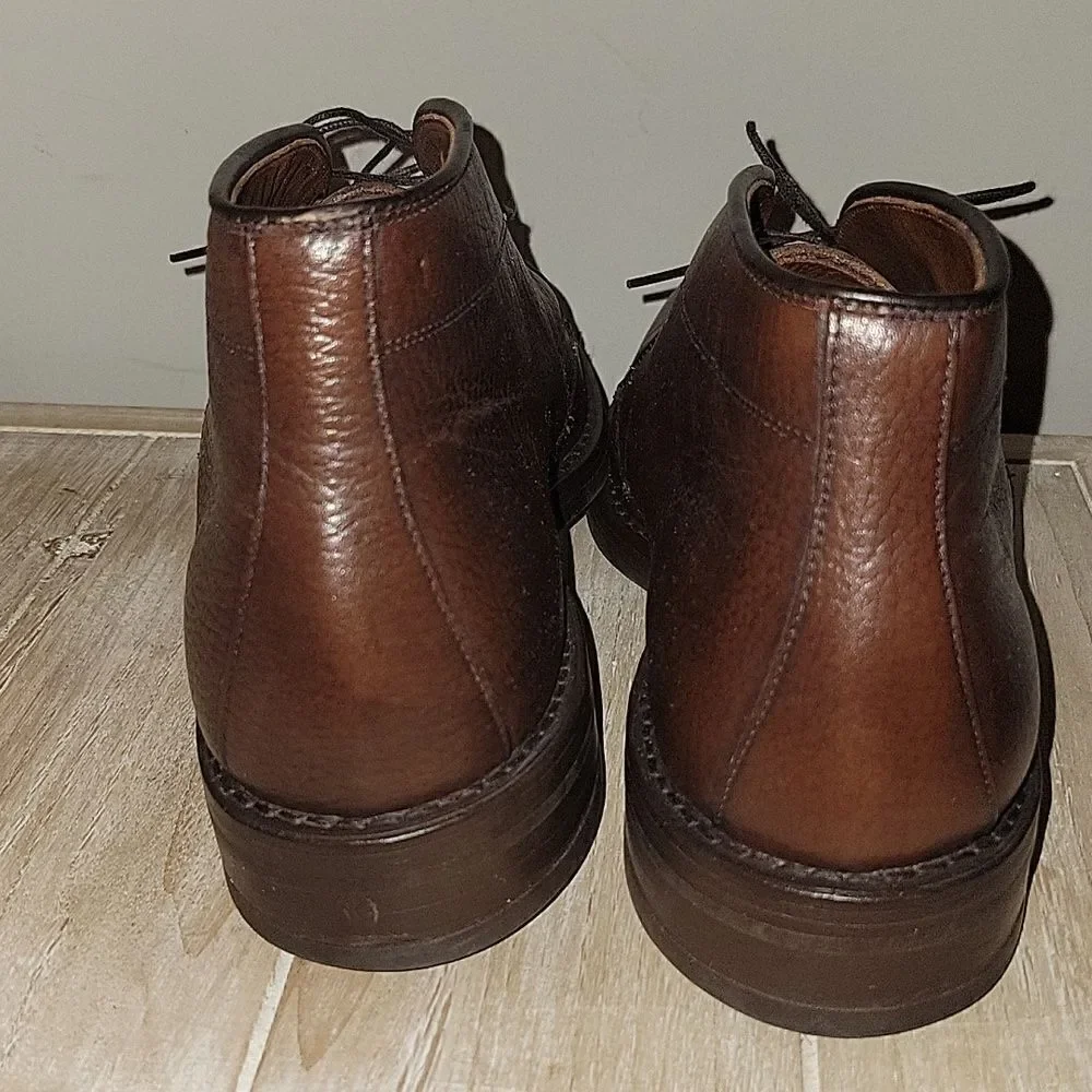 Allen Edmonds Men's 10 B Malvern $595 Chukka Boots 100% Leather Lace Up Brown